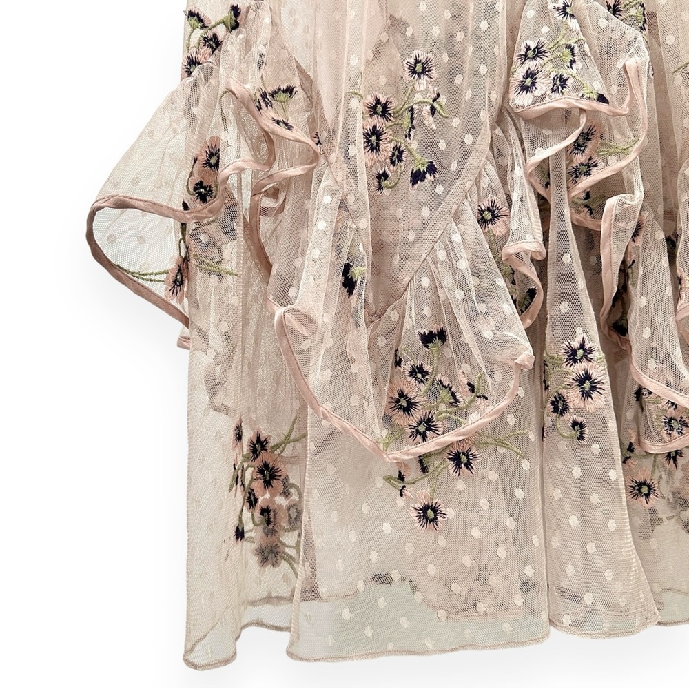 NWT We Are Kindred Maryjane Lilac Pink Sheer Floral Embroidered Maxi Dress sz 6 - Picture 9 of 15